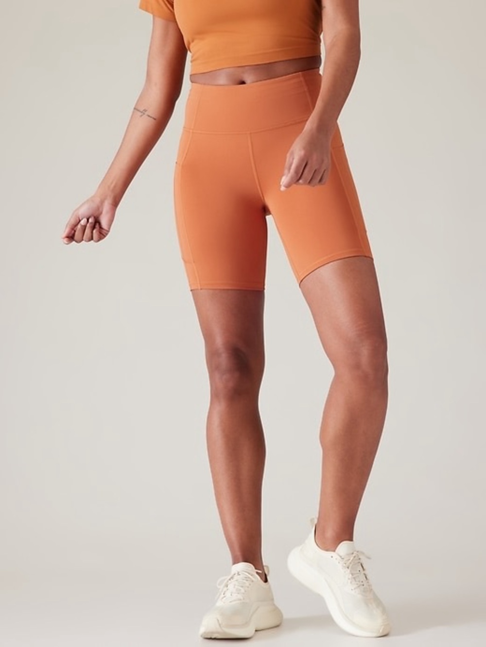 Athleta Ultimate Stash Shorts Sunbaked Clay 7”
